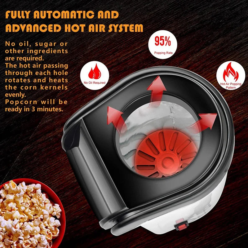 220V 110V Home Electric Corn Popcorn Maker Household DIY Automatic Mini Hot Air Popcorn Making Machine Kitchen Kids Gift