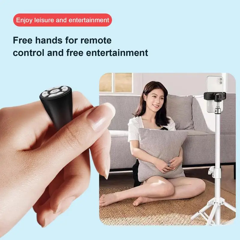 Remote Control Scrolling Ring Finger Tiktok Remote Mobile Phone Video Remote Control Selfie Stick Camera Bluetoothcompatible