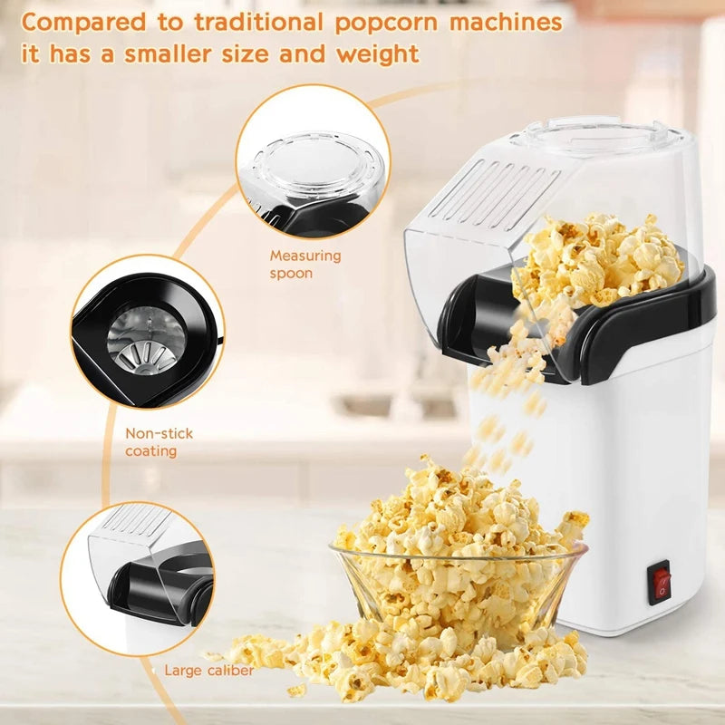 220V 110V Home Electric Corn Popcorn Maker Household DIY Automatic Mini Hot Air Popcorn Making Machine Kitchen Kids Gift