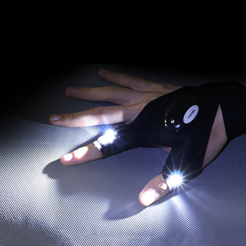 Fingerless Glove LED Flashlight Waterproof Torch Fishing Camping Hiking Survival Rescue Multi Light Tool Outdoor Tool